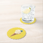 Dessous-de-verre En Papier Chiot à crème glacée - Sucré et frais (En situation)