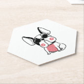 Dessous-de-verre En Papier chiot mignon (Incliné)