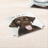 Dessous-de-verre En Papier Chocolat blanc (Incliné)