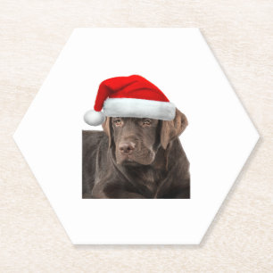 Dessous-de-verre En Papier Chocolat Lab Chemise Labrador Retriever Chien Chri