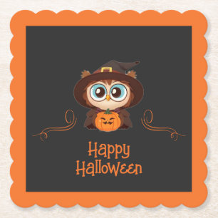 Dessous-de-verre En Papier Chouette/Automne/Automne/Halloween/citrouille