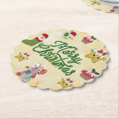 Dessous-de-verre En Papier Christmas bunt (Incliné)