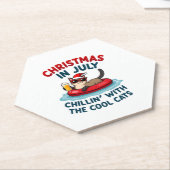 Dessous-de-verre En Papier Christmas In July Daddy Mommy Chillin With The Sia (Incliné)