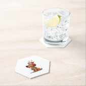 Dessous-de-verre En Papier Christmas Lights Soft Coated Wheaten Terrier Dog T (En situation)