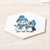 Dessous-de-verre En Papier Christmas Merry Christmas For Gift Penguin Snowman (Incliné)