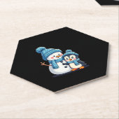 Dessous-de-verre En Papier Christmas Merry Christmas For Gift Penguin Snowman (Incliné)