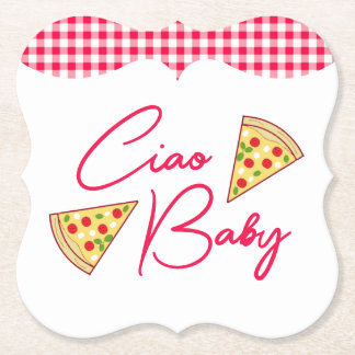 Dessous-de-verre En Papier Ciao Baby Italian Baby Shower