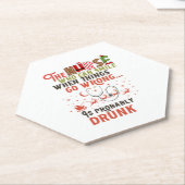 Dessous-de-verre En Papier Citation de jeu de Noël de l'infirmière drôle (Incliné)