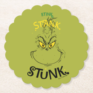 Dessous-de-verre En Papier Citation de Mister Grinch : Ça pue, ça puait, ça a