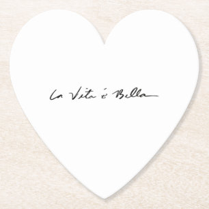 Dessous-de-verre En Papier citation italienne la vita é bella dessous de verr