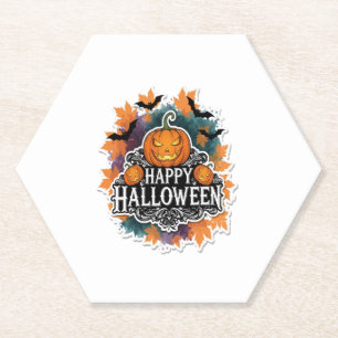 Dessous-de-verre En Papier Citations amusantes et Éffrayantes d'Halloween Hap