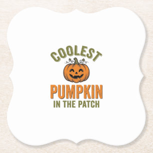 Dessous-de-verre En Papier Citrouille la plus cool du patch Halloween vintage