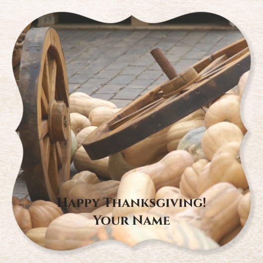 Dessous-de-verre En Papier Citrouilles et roue (Devant)