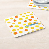 Dessous-de-verre En Papier Citrus joyeux : Citrons & Oranges (Incliné)