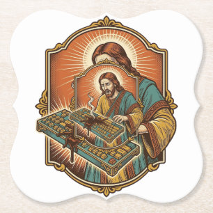 Dessous-de-verre En Papier Clavier Mécanique Cassé par un Café Jésus Technolo