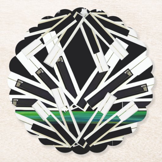 DESSOUS-DE-VERRE EN PAPIER CLÉS DE MINUIT (Devant)