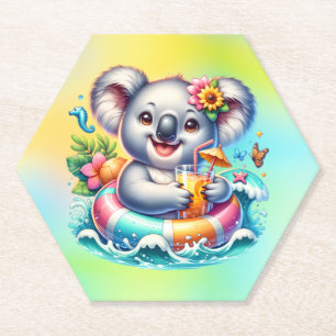 Dessous-de-verre En Papier Cliparts de sublimation de koala d'été-97702