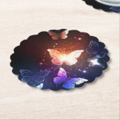 Dessous-de-verre En Papier Clowing Night Butterflies (Incliné)