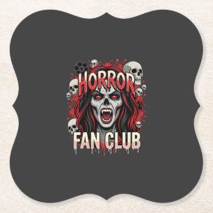 Dessous-de-verre En Papier Club de fans de l'horreur d'Halloween crâne de vam
