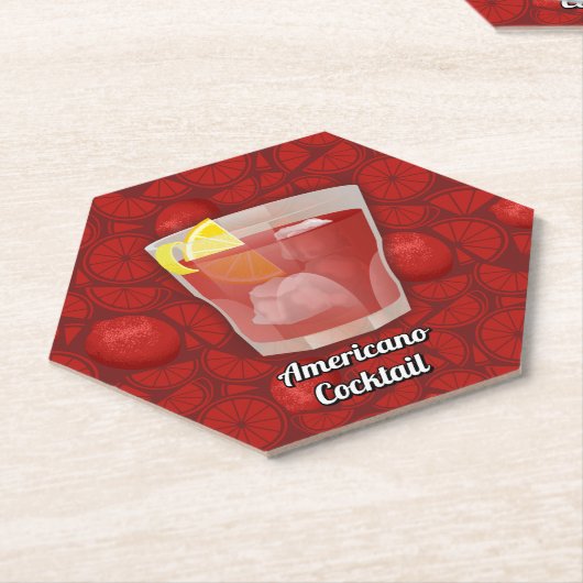 Dessous-de-verre En Papier Cocktail Americano (Incliné)