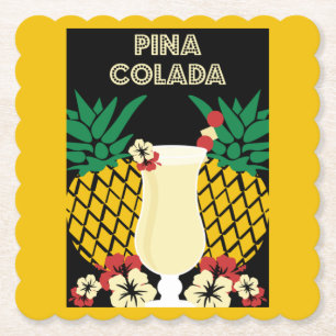 Dessous-de-verre En Papier Cocktail Piña Colada