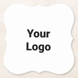 Dessous-de-verre En Papier Code QR personnalisé simple ajouter votre nom logo