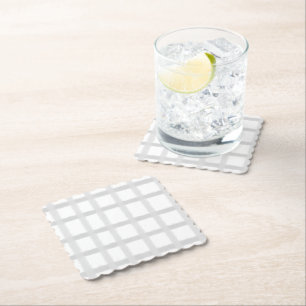 Dessous-de-verre En Papier Code QR personnalisé simple ajouter votre nom logo