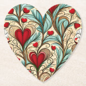 Dessous-de-verre En Papier Coeur (Devant)