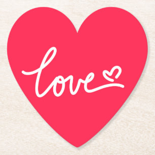 Dessous-de-verre En Papier Coeur amour dessous de verre mariage faveurs