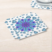 DESSOUS-DE-VERRE EN PAPIER COEUR AMOUR PETITE AMIE FEMME ANNIVERSAIRE DON PAR (Incliné)