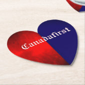 DESSOUS-DE-VERRE EN PAPIER COEUR CANADAFIRME (Incliné)