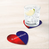 DESSOUS-DE-VERRE EN PAPIER COEUR CANADAFIRME (En situation)