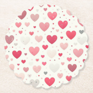 Dessous-de-verre En Papier Coeur coloré de la Saint Valentin
