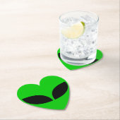 Dessous-de-verre En Papier Coeur d'amour Alien (En situation)