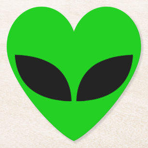 Dessous-de-verre En Papier Coeur d'amour Alien