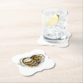 Dessous-de-verre En Papier Coeur vapeur avec un manomètre (En situation)