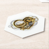 Dessous-de-verre En Papier Coeur vapeur avec un manomètre (Incliné)