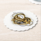 Dessous-de-verre En Papier Coeur vapeur avec un manomètre (Incliné)