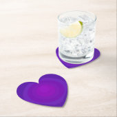 Dessous-de-verre En Papier Cœur violet (En situation)