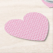 Dessous-de-verre En Papier coeurs roses mignons design cool forme du coeur (Incliné)