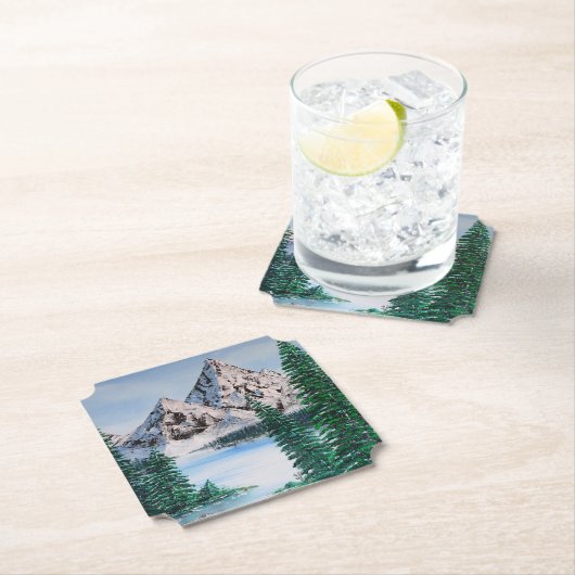 Dessous-de-verre En Papier Cold Mountain (En situation)