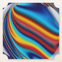 Colorful Marble ticket shape Paper Coaster