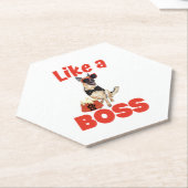 Dessous-de-verre En Papier Comme Un Patron Allemand Boss (Incliné)