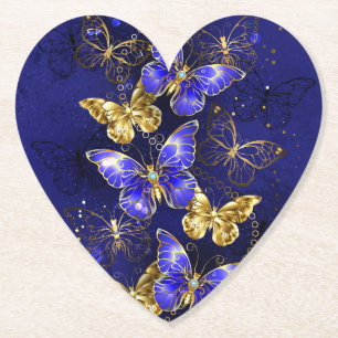 Dessous-de-verre En Papier Composition avec papillons Sapphire