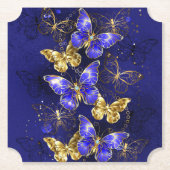 Dessous-de-verre En Papier Composition avec papillons Sapphire (Devant)