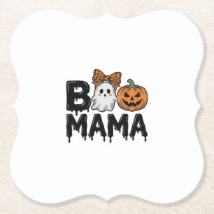 Dessous-de-verre En Papier Conception de chemise de maman fantôme Halloween c