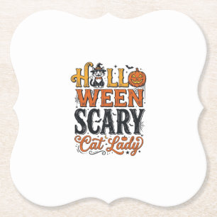 Dessous-de-verre En Papier Conception de chemise pour chat vintage Halloween