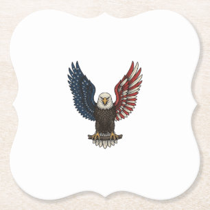 Dessous-de-verre En Papier Conception de chemise vectorielle aigle patriotiqu