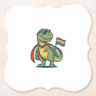 Dessous-de-verre En Papier Conception de chemise vectorielle de dinosaure de