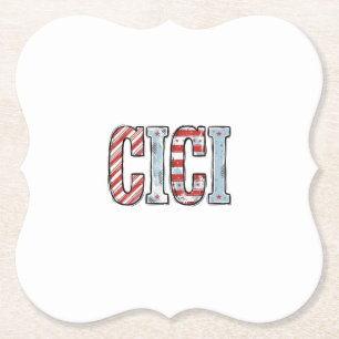 Dessous-de-verre En Papier Conception de chemise vectorielle de nom CICI patr